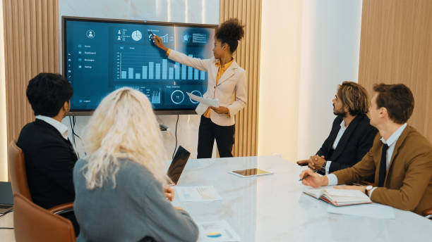 istock Presentation in office or ornament meeting room with analyst team 2030981451