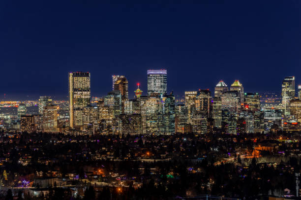 istock City of Calgary at night, Alberta Canada 2030987717