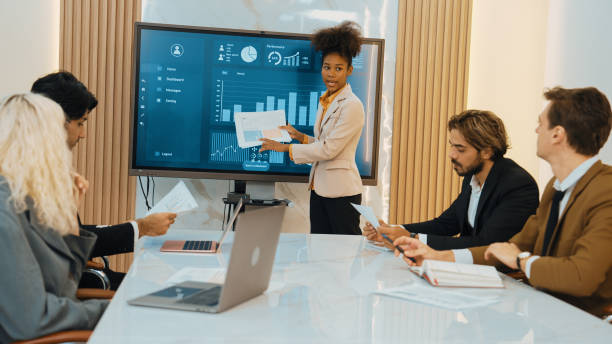 istock Presentation in office or ornament meeting room with analyst team 2031005560