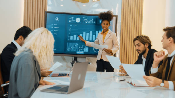 istock Presentation in office or ornament meeting room with analyst team 2031015509