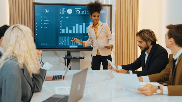 istock Presentation in office or ornament meeting room with analyst team 2031021795
