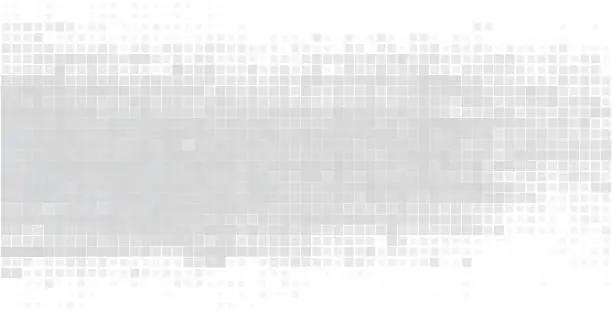 Vector illustration of Minimal light gray pixelated background with dissolution effect. Subtle vector pattern