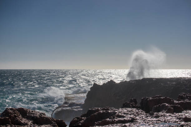 At the Quobba Blowholes in Western Australia