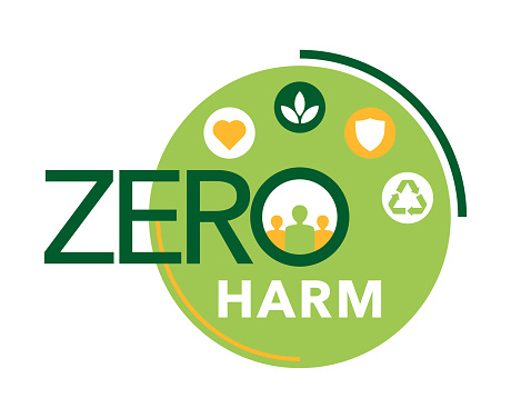 Zero Harm slogan - emerging strategy of workplace health, safety of workers and environmentally safe goals