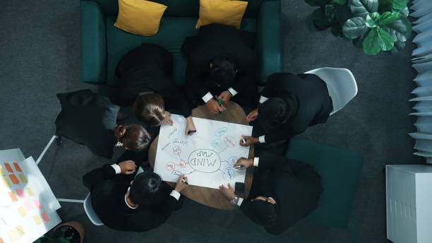 istock Top view of business people planning project by using mind map. Directorate. 2031104668