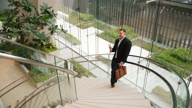 istock Skilled businessman analyzing marketing report data from mobile phone. Urbane 2031123100