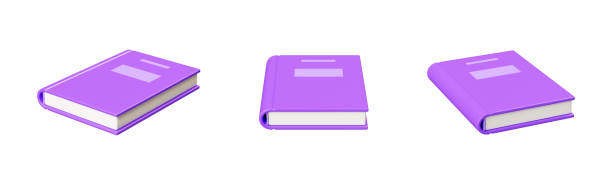 istock Closed lying paper book 3d render illustration set. 2031174240