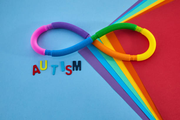 istock Autistic rainbow eight infinity symbol. Autism awareness day symbol. 2031196659