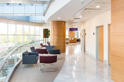 Hospital Floor Interior. No people.