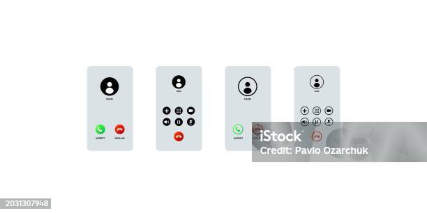 Calling Interface Logo Phone Call Interface Smartphone Interface Phone Screen Phone Call ...