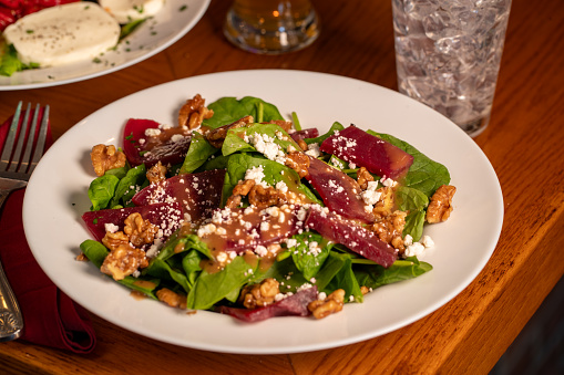 Beet Salad, candied walnuts, goat cheese