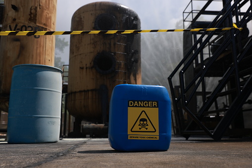 Danger zone, Hazardous areas contain hazardous materials and toxic substances.