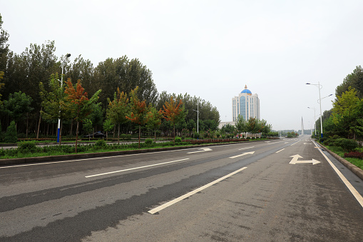 County Road Landscape in North China