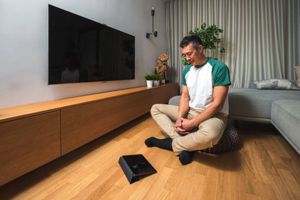 istock Mature Asian Male Relaxing at Home 2031423980