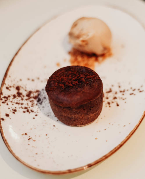 istock Chocolate coulant with vanilla ice cream 2031432834