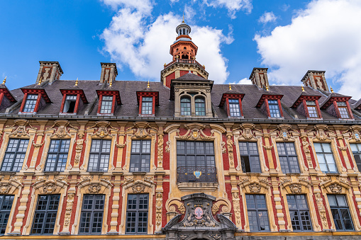 La Vieille Bourse at old town area at Lille, France