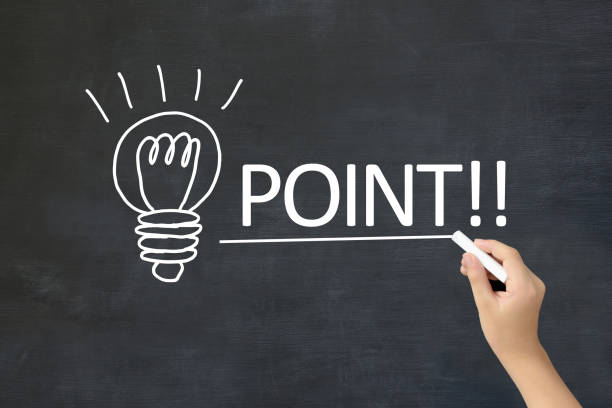 istock Child's hand drawing light bulb and POINT word on blackboard 2031539481
