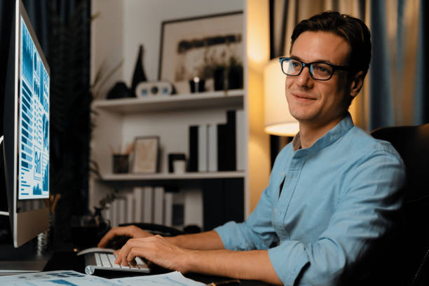 istock Smart businessman analyzing business paragraph marketing analysis. Pecuniary. 2031539854