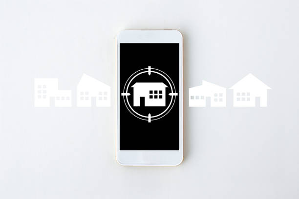 Smartphone and various house pictograms