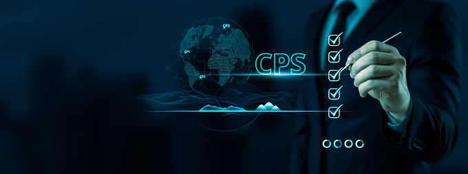 CPS - CYBER PHYSICAL SYSTEMS. Digital Background