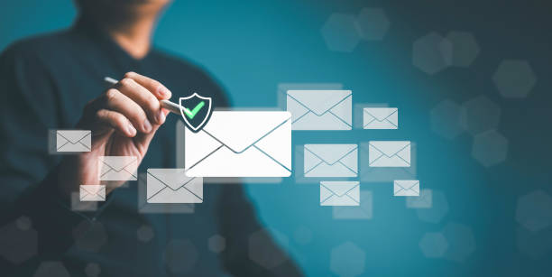 istock Email safety check, security monitoring for threat, protection data from spam virus by notification in an internet email letter, trash mail and compromised information. Cybersecurity awareness. 2031619040