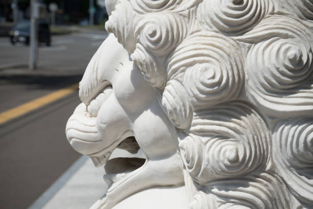 istock lion statue at the entrance 2031696446