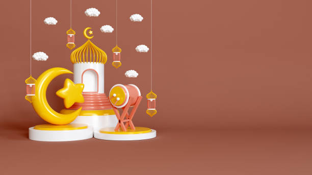 istock ramadan kareem background with golden lanterns and moons, mosque, and star 2031697980