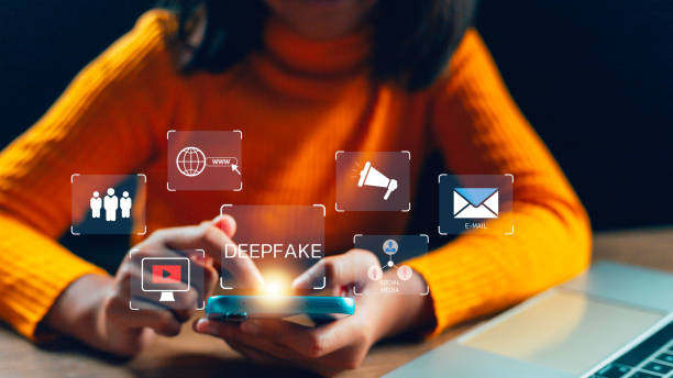 istock Deepfake deep learning fake news generator modern internet technology concept. 2031734739