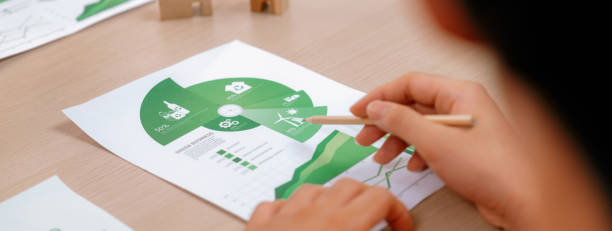 istock Rising graph representing the profit of using clean energy. Closeup. Delineation. 2031748335