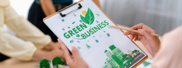 istock Green business project was presented by business team. Closeup. Delineation. 2031765894