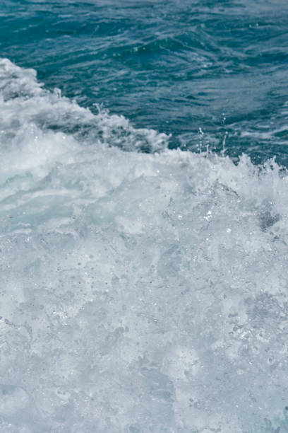 Waves and foam on the Bosphorus in Istanbul close -up