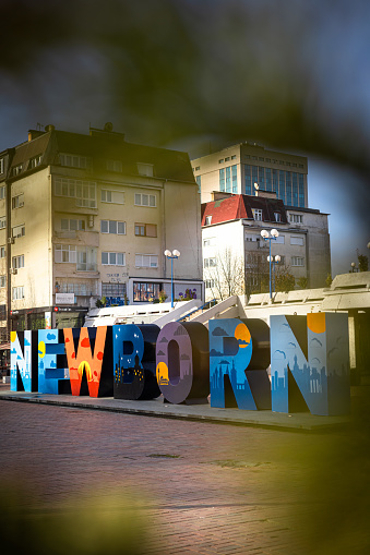 Prishtina – February 17, 2024: The Newborn monument inaugurated for Kosovo's Independence
