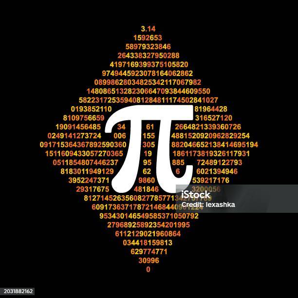 Number Pi 3 14 Vector Mathematical Constant Math Banner Or Illustration ...