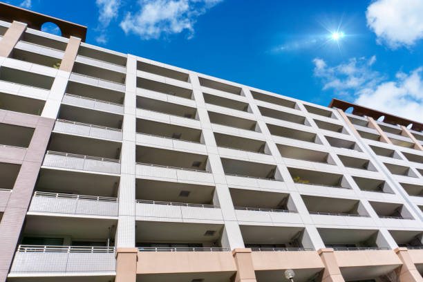 istock Apartment exterior and blue sky 2031951268