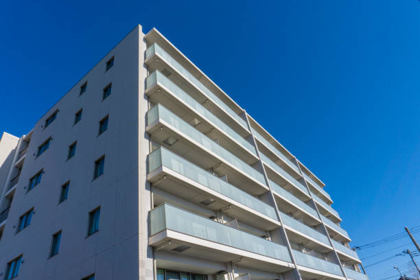 istock Apartment exterior and blue sky 2031958966