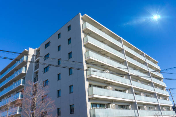 istock Apartment exterior and blue sky 2031958967