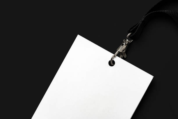 istock Blank badge mockup on black background copy space 2031962532
