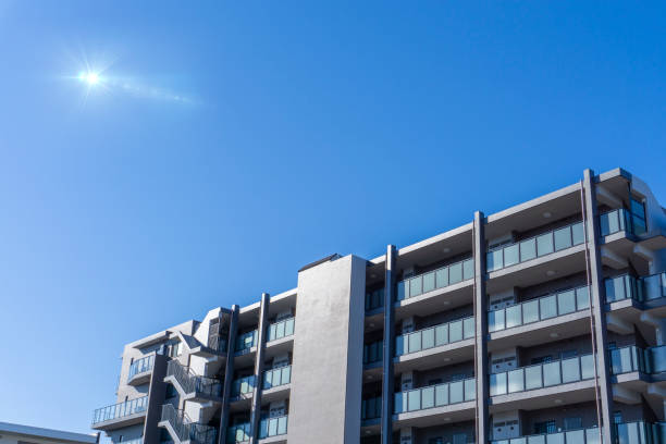 istock Apartment exterior and blue sky 2031964593