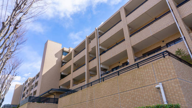 istock Apartment exterior and blue sky 2031976665