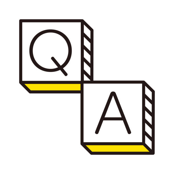Q&A A simple and easy-to-use FAQ icon. 立方体 stock illustrations