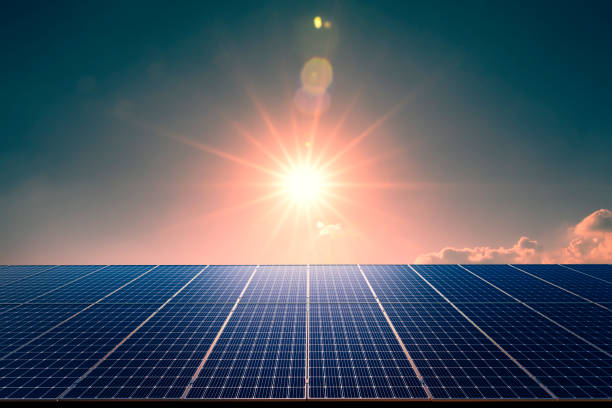 istock Solar panels on sunny days, Clean energy, and a good environment. 2032036470