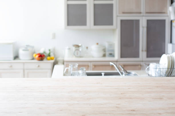 istock Background material of a kitchen with a shabby chic table 2032040153
