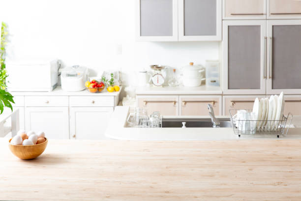 istock Background material of a kitchen with a shabby chic table 2032040154