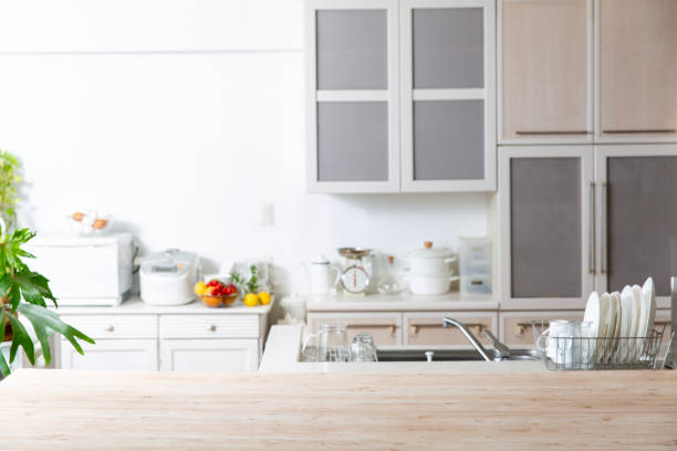 istock Background material of a kitchen with a shabby chic table 2032040165