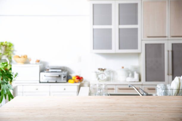 istock Background material of a kitchen with a shabby chic table 2032040693