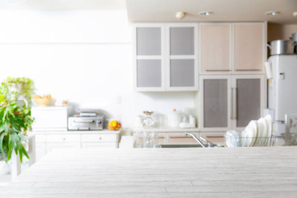 istock Background material of a kitchen with a shabby chic table 2032041066