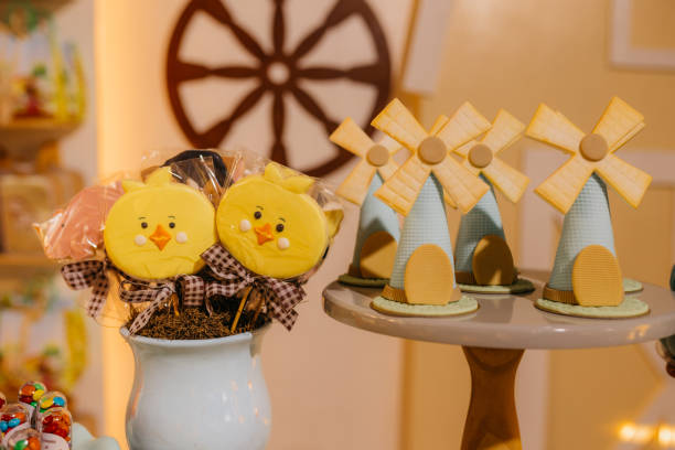 istock Birthday party decorations for a one-year-old. 2032066641