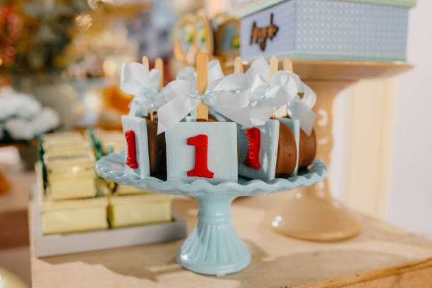 istock Birthday party decorations for a one-year-old. 2032066951