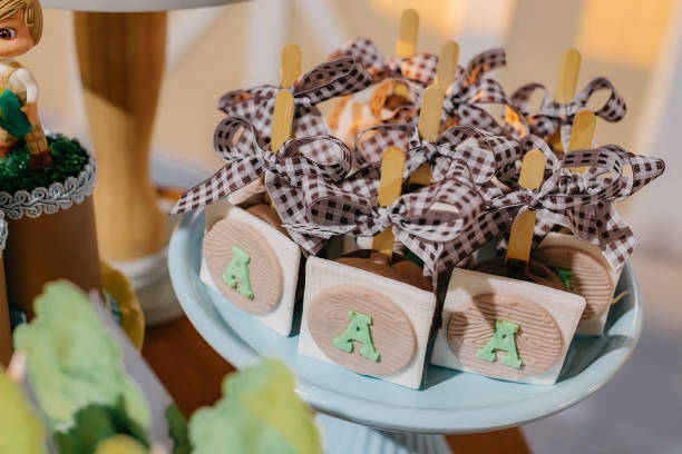 istock Birthday party decorations for a one-year-old. 2032067168