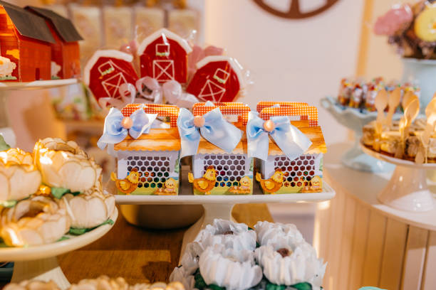 istock Birthday party decorations for a one-year-old. 2032068214